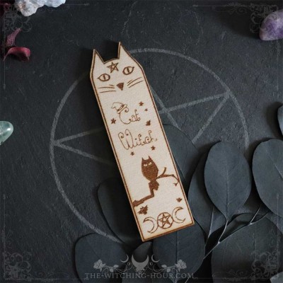 Cat witch bookmark