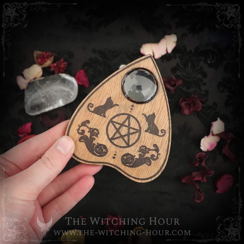 Ouija planchette wooden cat