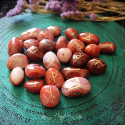 Handmade carnelian runes - large stones