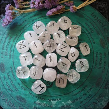 Handmade smoky quartz runes
