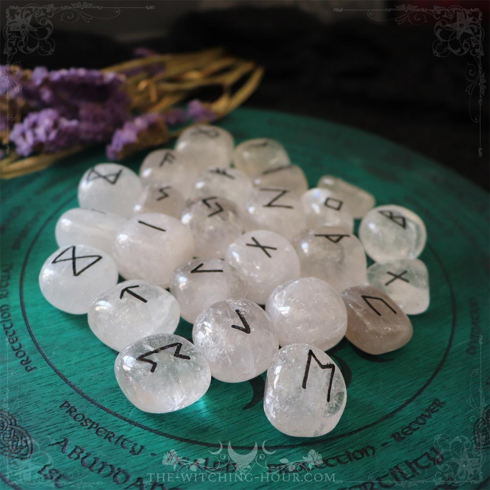 Runes en quartz fumé