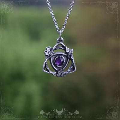 Pendentif triquetra en améthyste