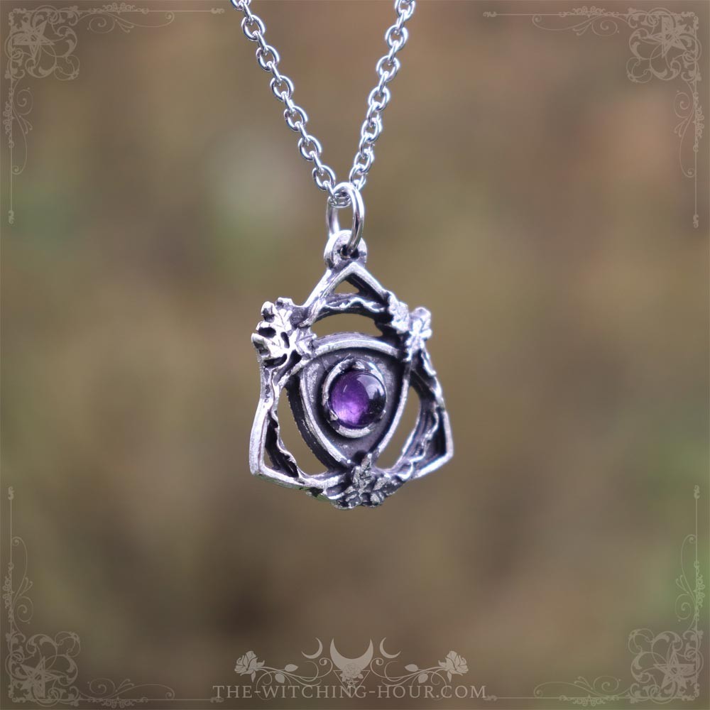 Triquetra necklace with amethyst