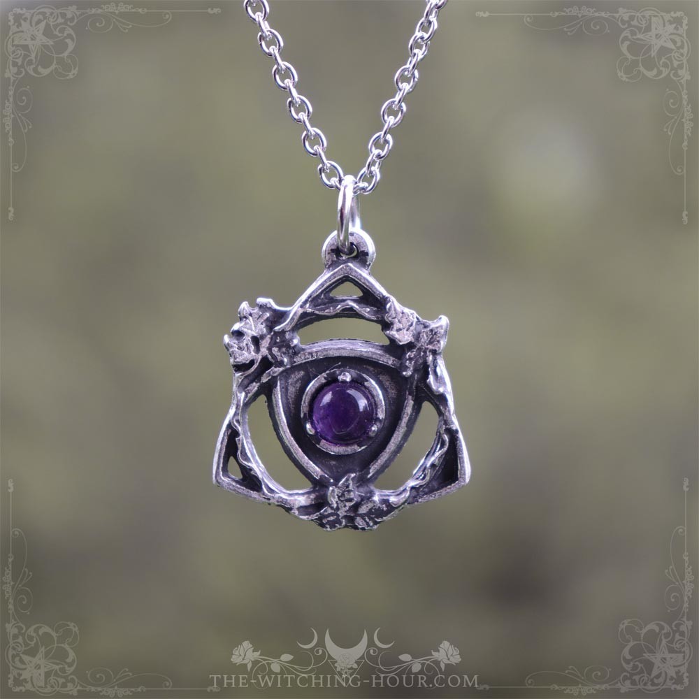 Pendentif triquetra en améthyste