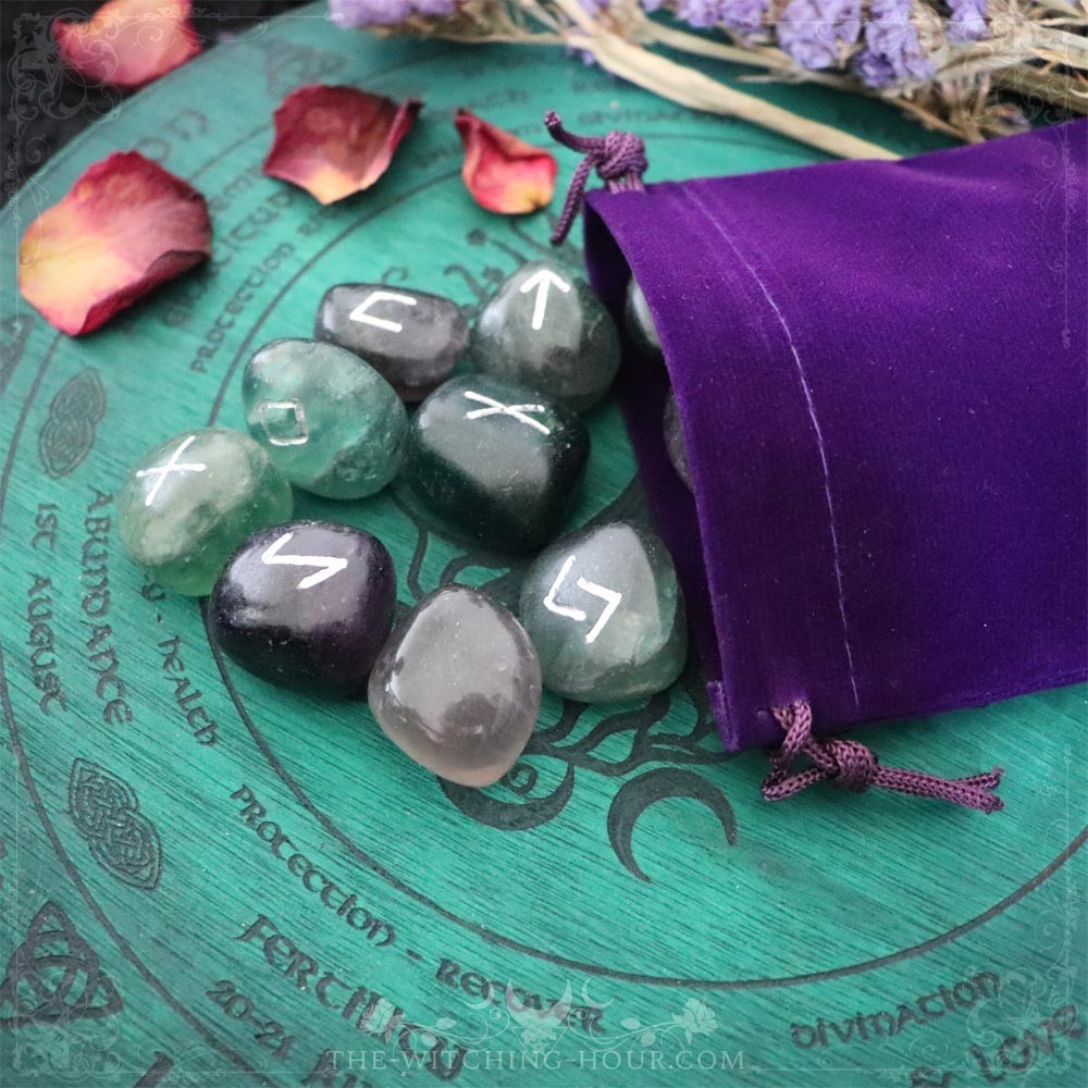 Runes en fluorite