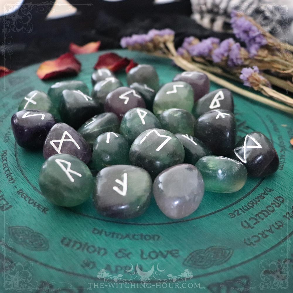 Runes en fluorite