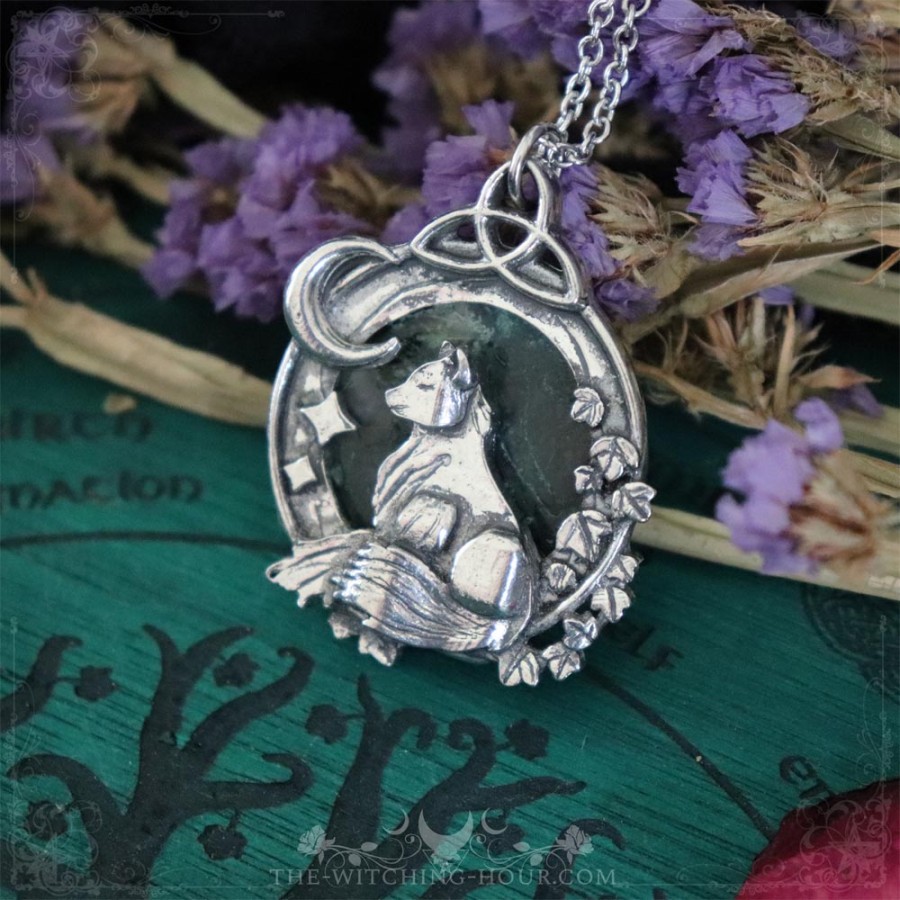 Silver Celtic Fox Pendant - Rooks & Roses