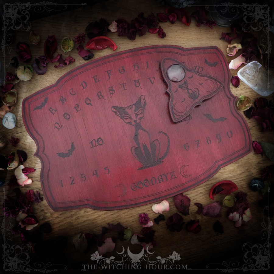 Planche ouija chat rouge
