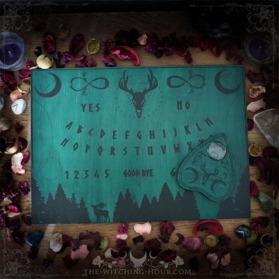 Green wooden ouija board "Cernunnos"