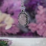 Pendentif en quartz rose