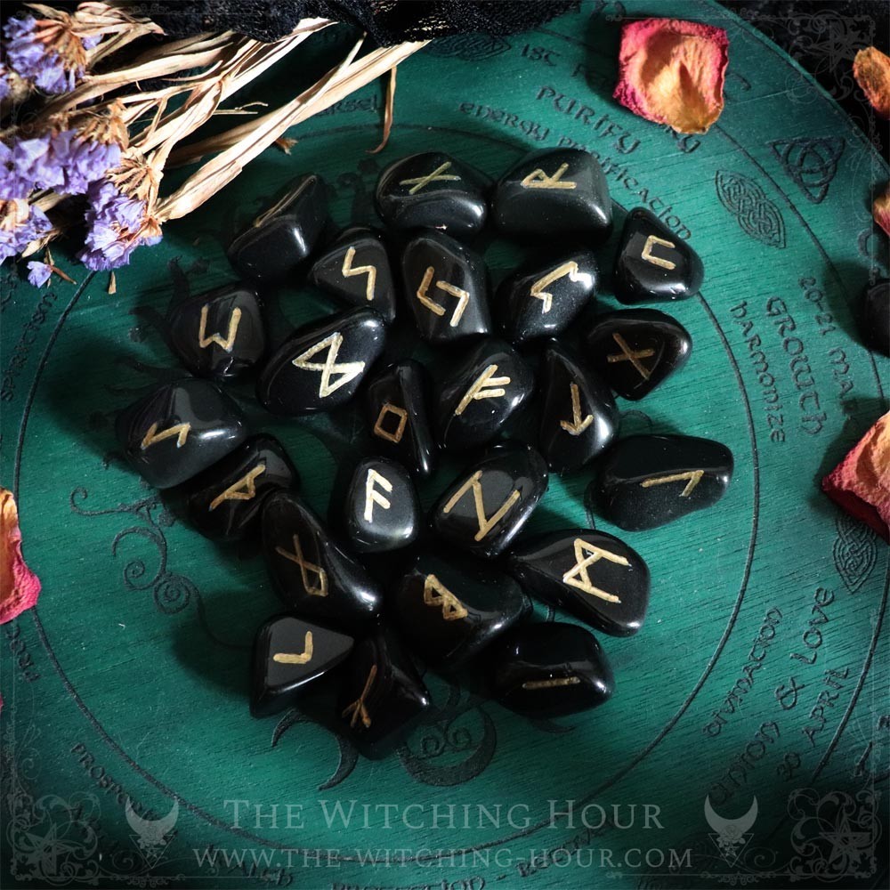 Rainbow obsidian runes