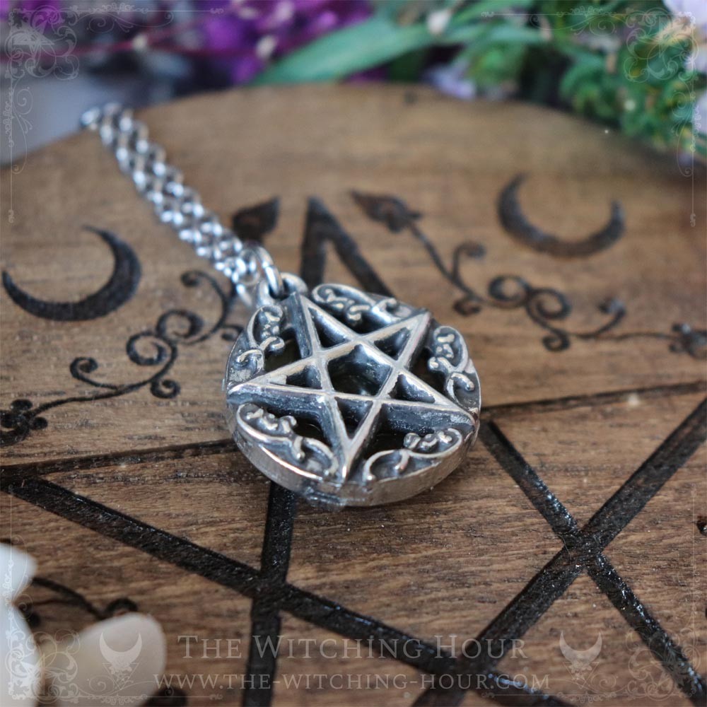 Pendentif pentacle labradorite