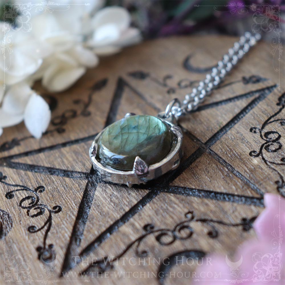 Pendentif pentacle labradorite