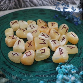 Runes artisanales en jade topaze