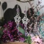 Boucles d'oreilles pentacles &quot;amethyst tears&quot;