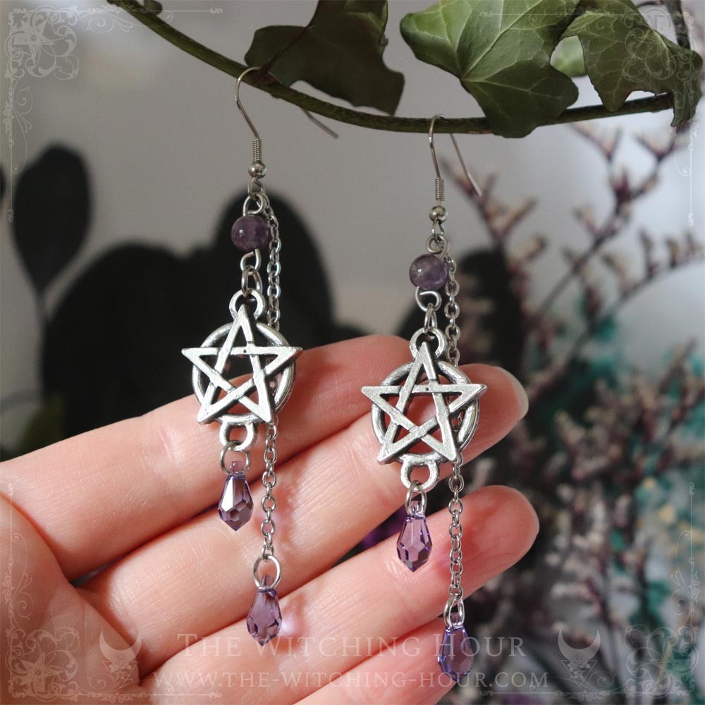 Pentacle earrings