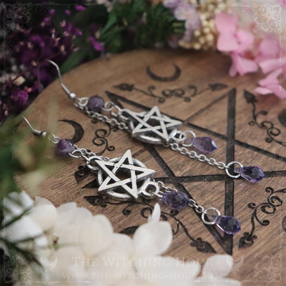 Pentacle earrings