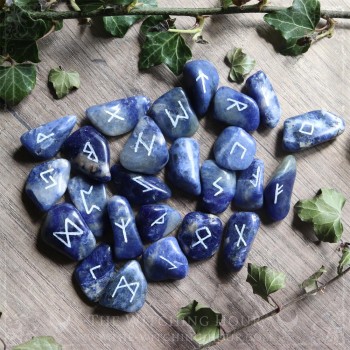 Handmade sodalite runes