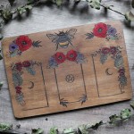 Nature inspired tarot and oracle spread board
