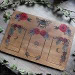 Nature inspired tarot and oracle spread board