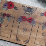 Nature inspired tarot and oracle spread board