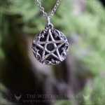 Pendentif pentacle en obsidienne œil céleste