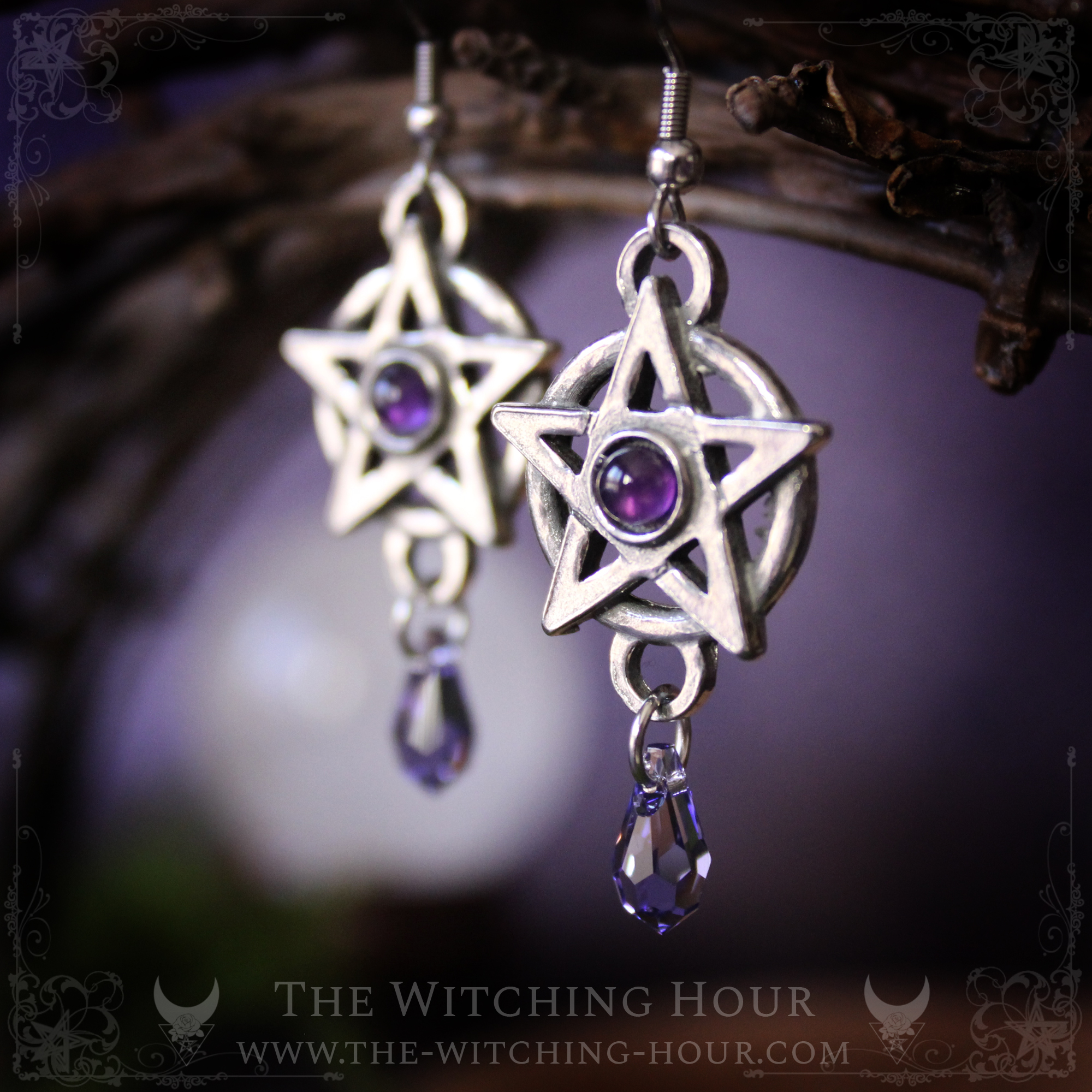 Boucles d'oreilles pentacles