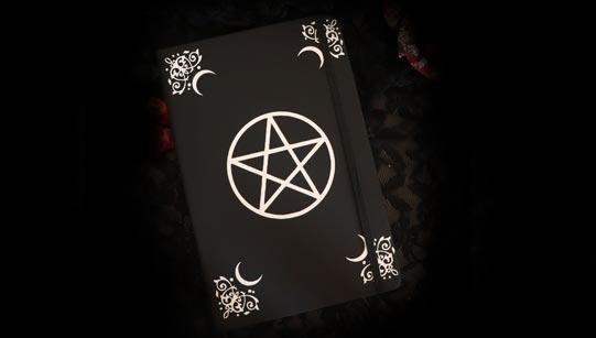 Pentagram notebook "Book of Shadows"