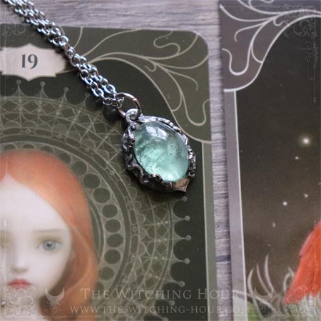 Pendentif en fluorite verte