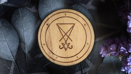 Ornement d'autel sigil de Lucifer