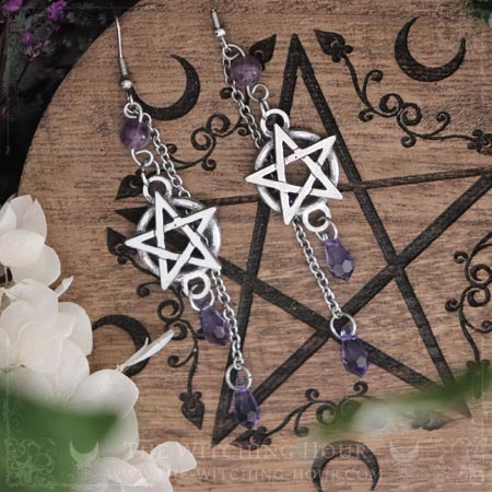 Boucles d'oreilles pentacles