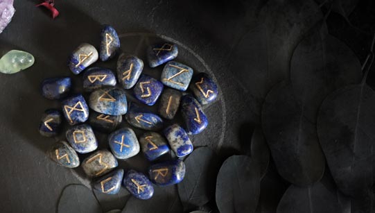 Lapis lazuli rune set