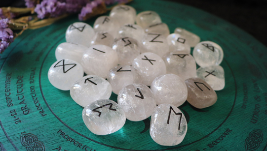 Smoky quartz runes