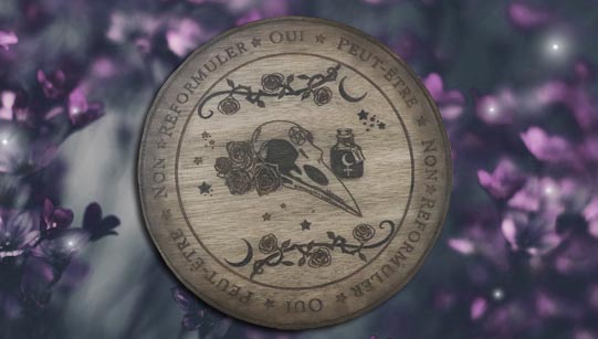 Table pour pendule corbeau