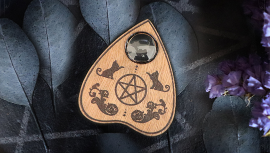 Ouija planchette cats pentacle